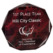 Red Marble Octagon Acrylic